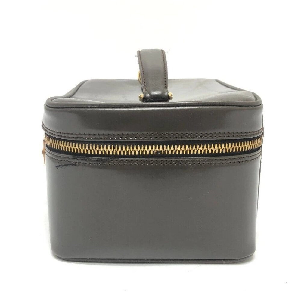 GUCCI 032.1956 Old Gucci Bamboo Hand Bag Pouch Vanity bag Brown/GoldHardware - Picture 5 of 16